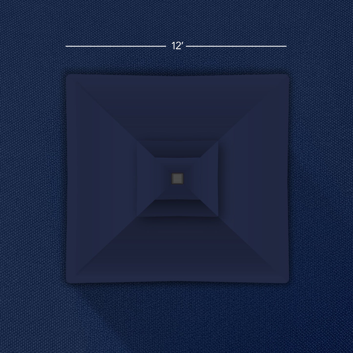 12x12ft 2-Tier Outdoor Solar LED Cantilever Patio Umbrella