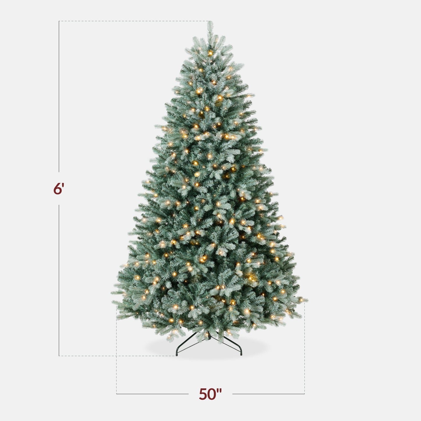 Pre-Lit Artificial Blue Spruce Christmas Tree, w/ Twinkling 2-in-1 LEDs