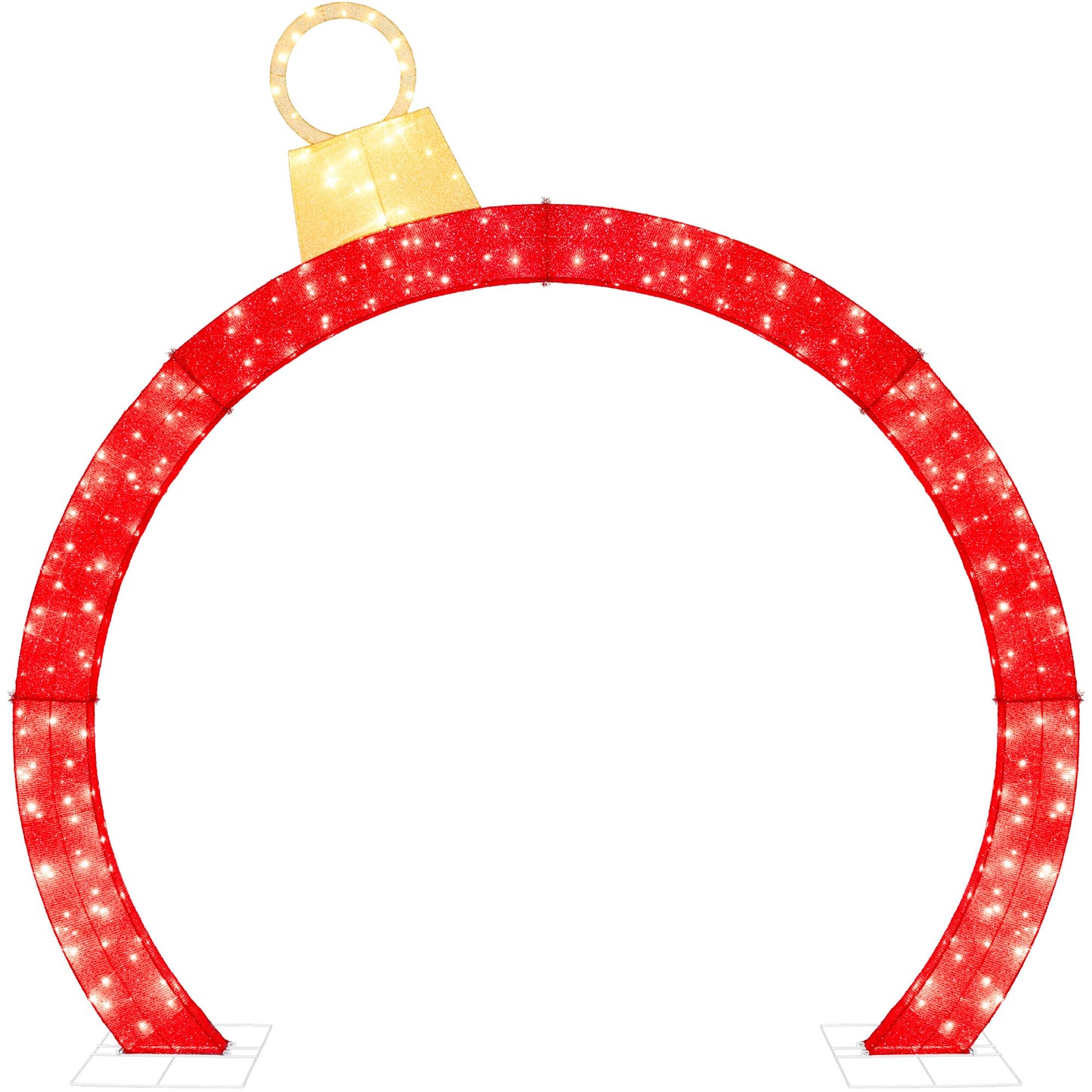 Large Outdoor Christmas Lighted Archway Decoration, 9.5ft w/330 LED Lights