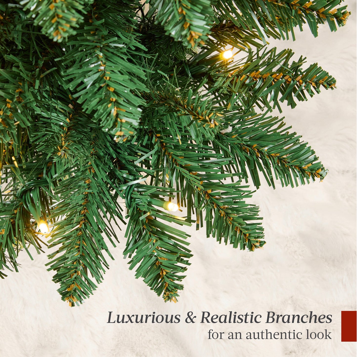 Pre-Lit Potted Christmas Tree w/ Twinkling White LEDs