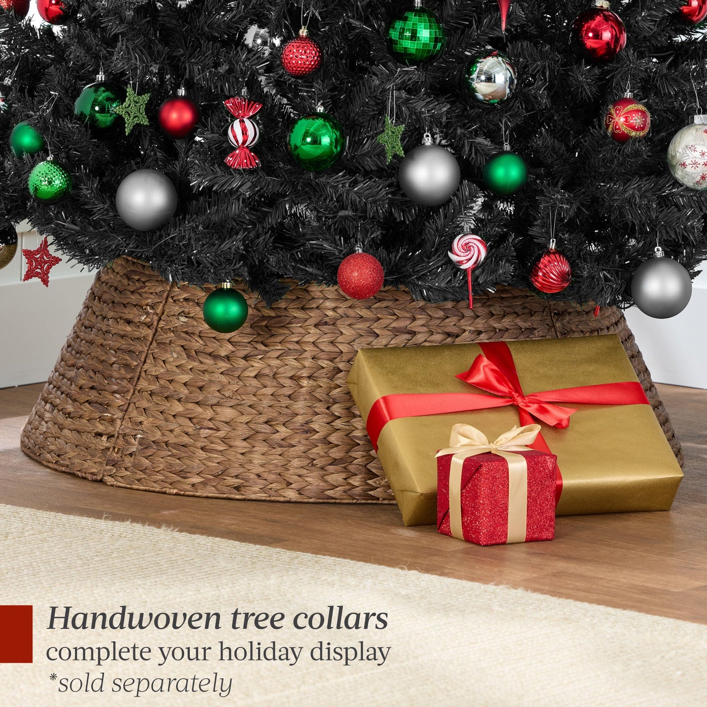 Pre-Lit Artificial Black Spruce Christmas Tree, w/Easy Assembly