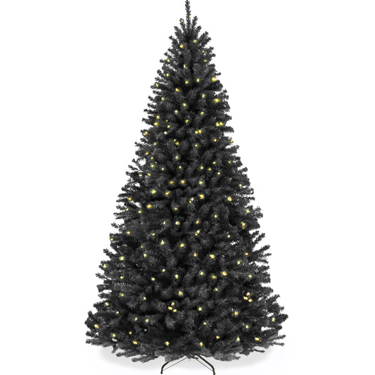 Pre-Lit Artificial Black Spruce Christmas Tree, w/Easy Assembly