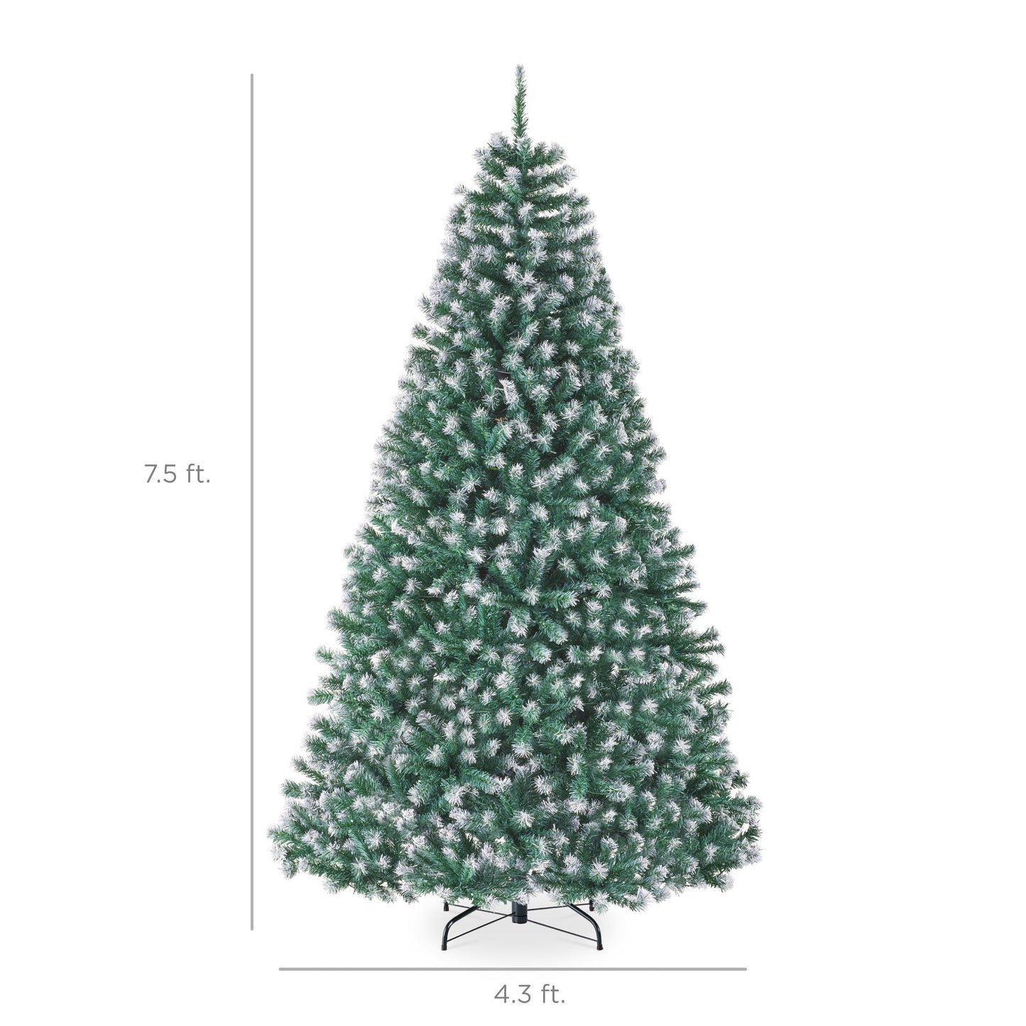 Unlit Frosted Artificial Blue Spruce Christmas Tree, w/Easy Assembly