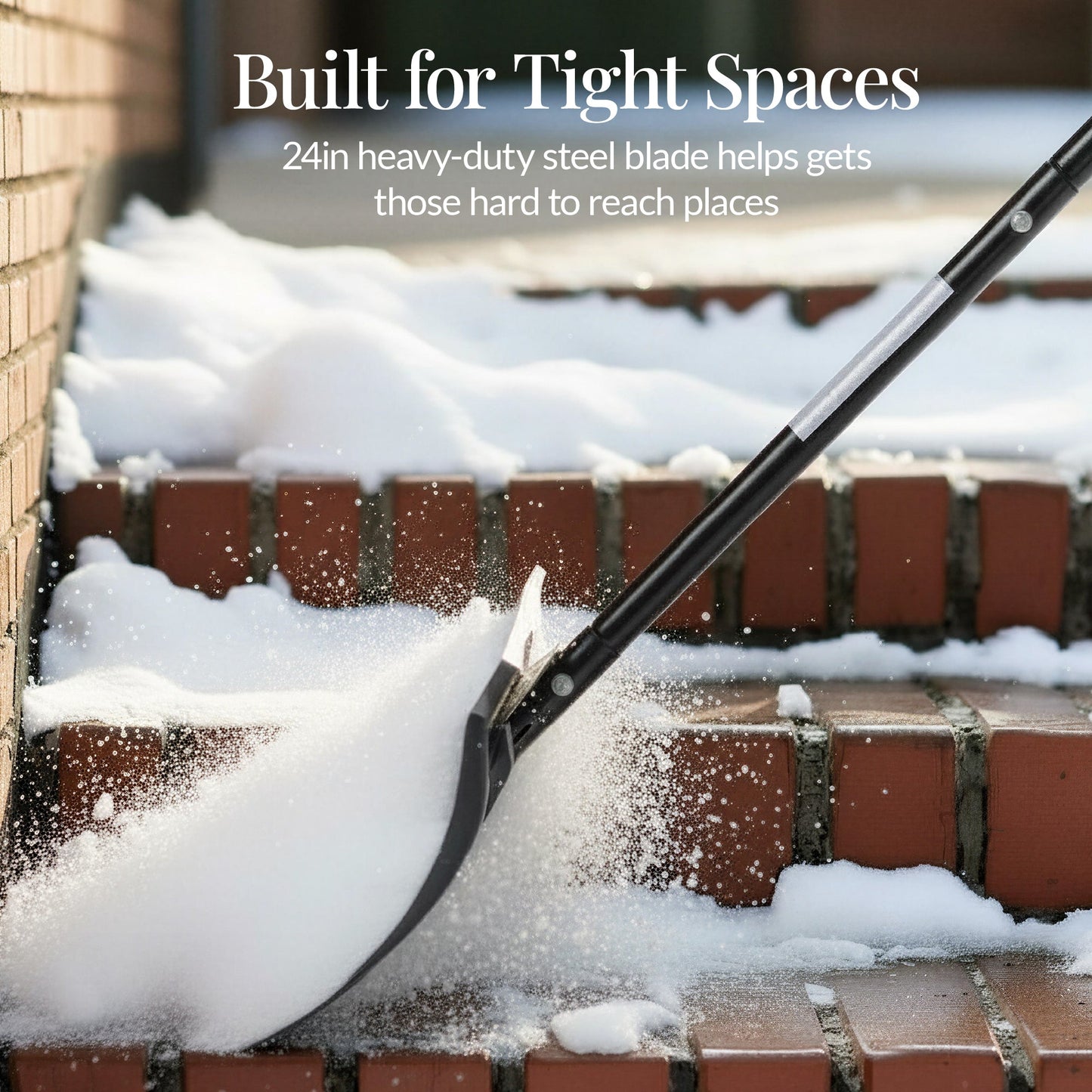 24" Snow Pusher, Heavy Duty Snow Shovel