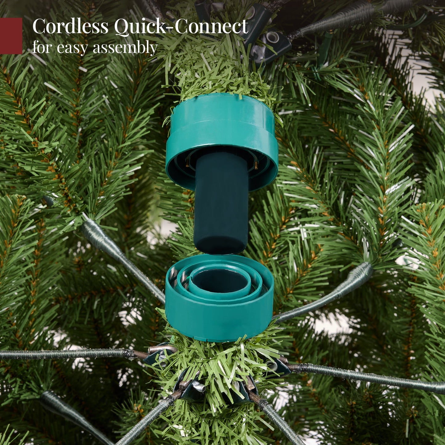 Pre-Lit Cedar Cypress Christmas Tree w/ Twinkling Lights