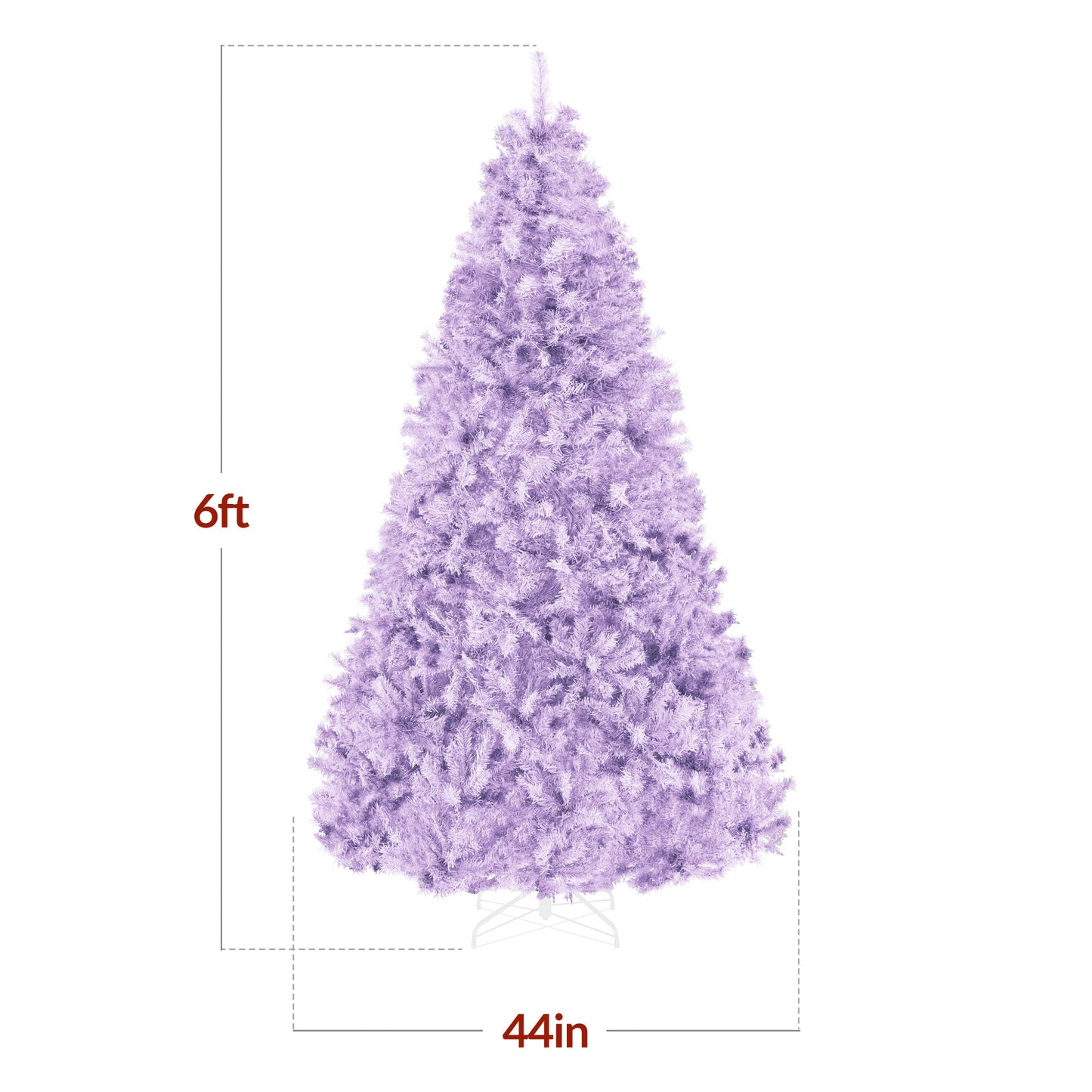 Artificial Lavender Christmas Tree, Unlit Pine Design w/Easy Assembly