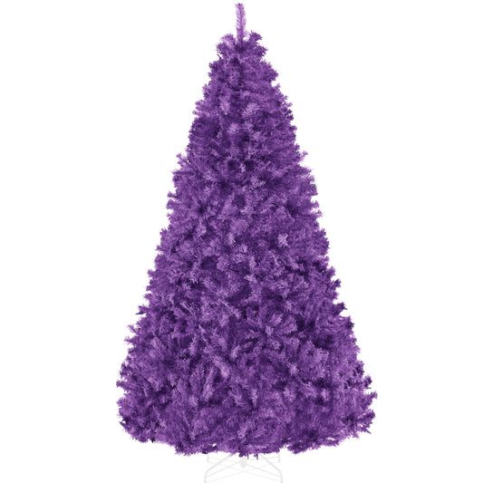 Artificial Purple Christmas Tree, Unlit Pine Design w/Easy Assembly