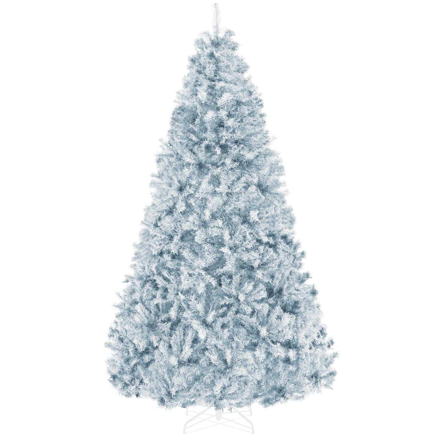 Artificial Ice Blue Christmas Tree, Unlit Pine Design w/Easy Assembly