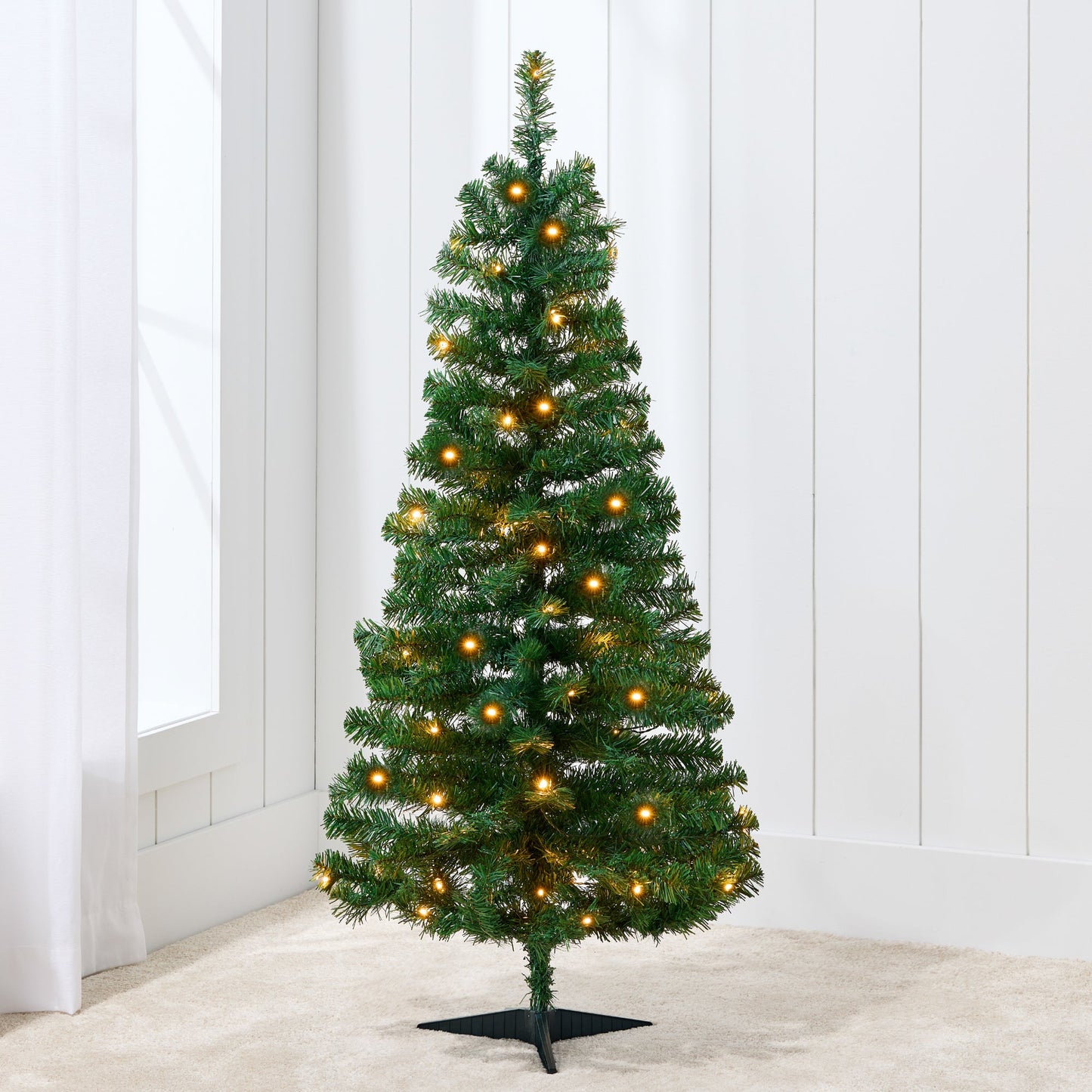 Pre-lit Colorful Mini Spruce Christmas Tree w/ LED Lights - 4ft