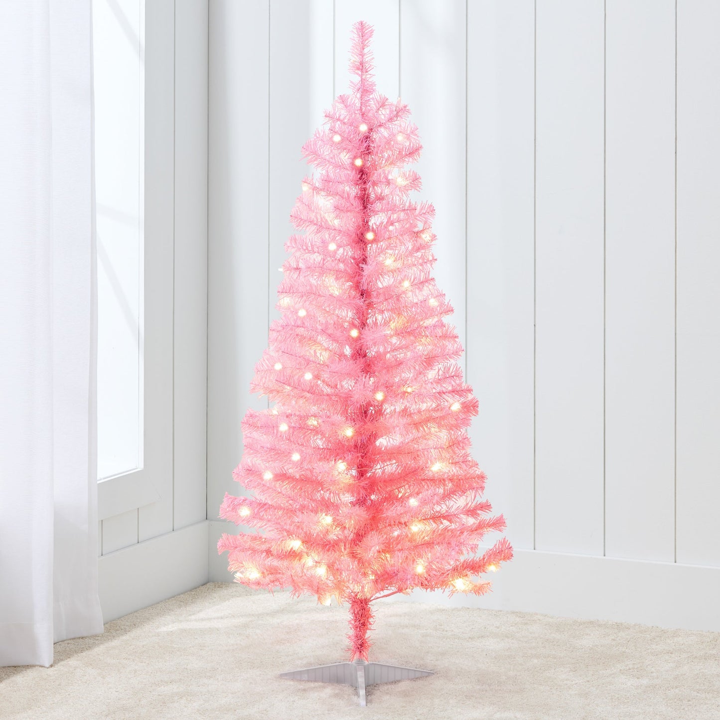Pre-lit Colorful Mini Spruce Christmas Tree w/ LED Lights - 4ft