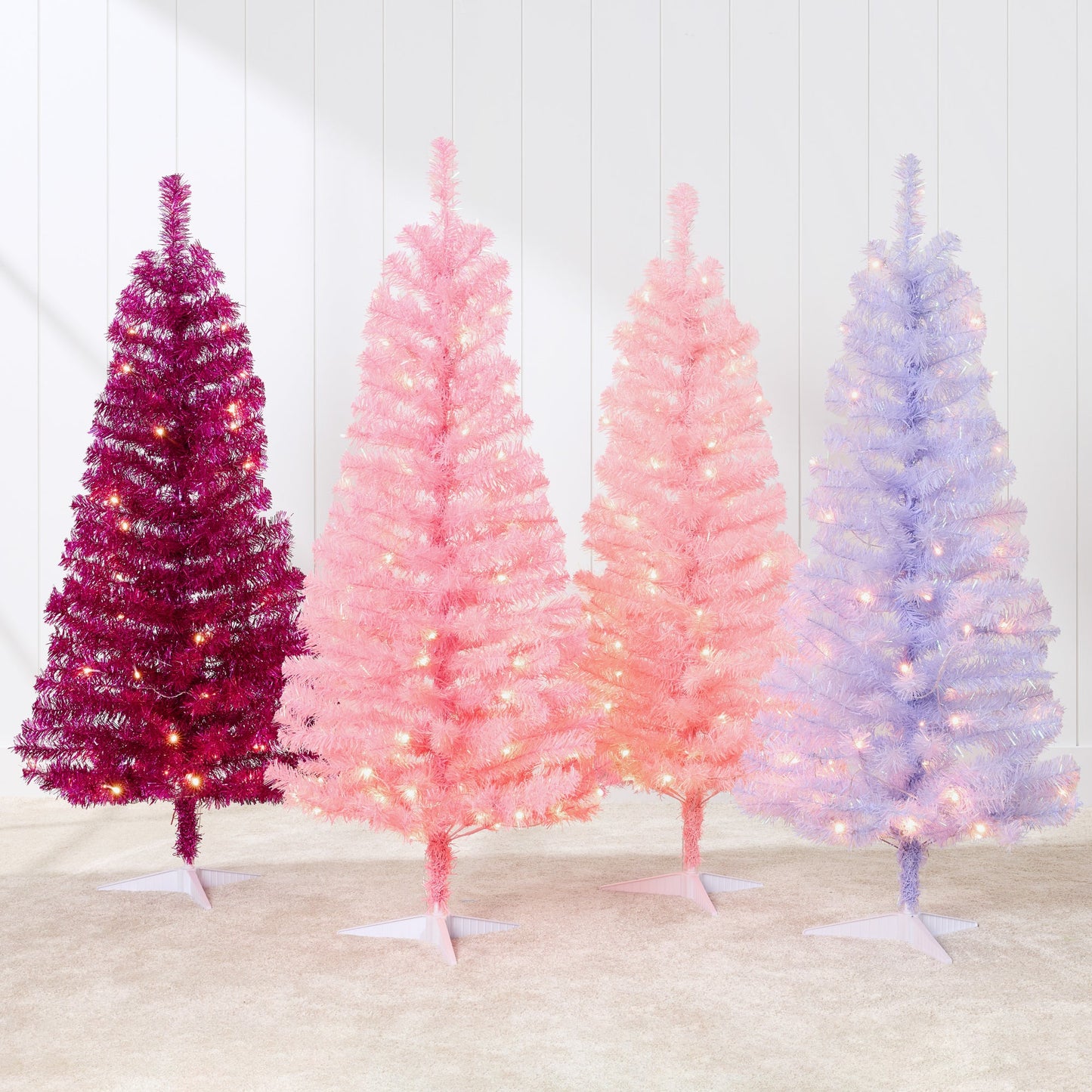 Pre-lit Colorful Mini Spruce Christmas Tree w/ LED Lights - 4ft