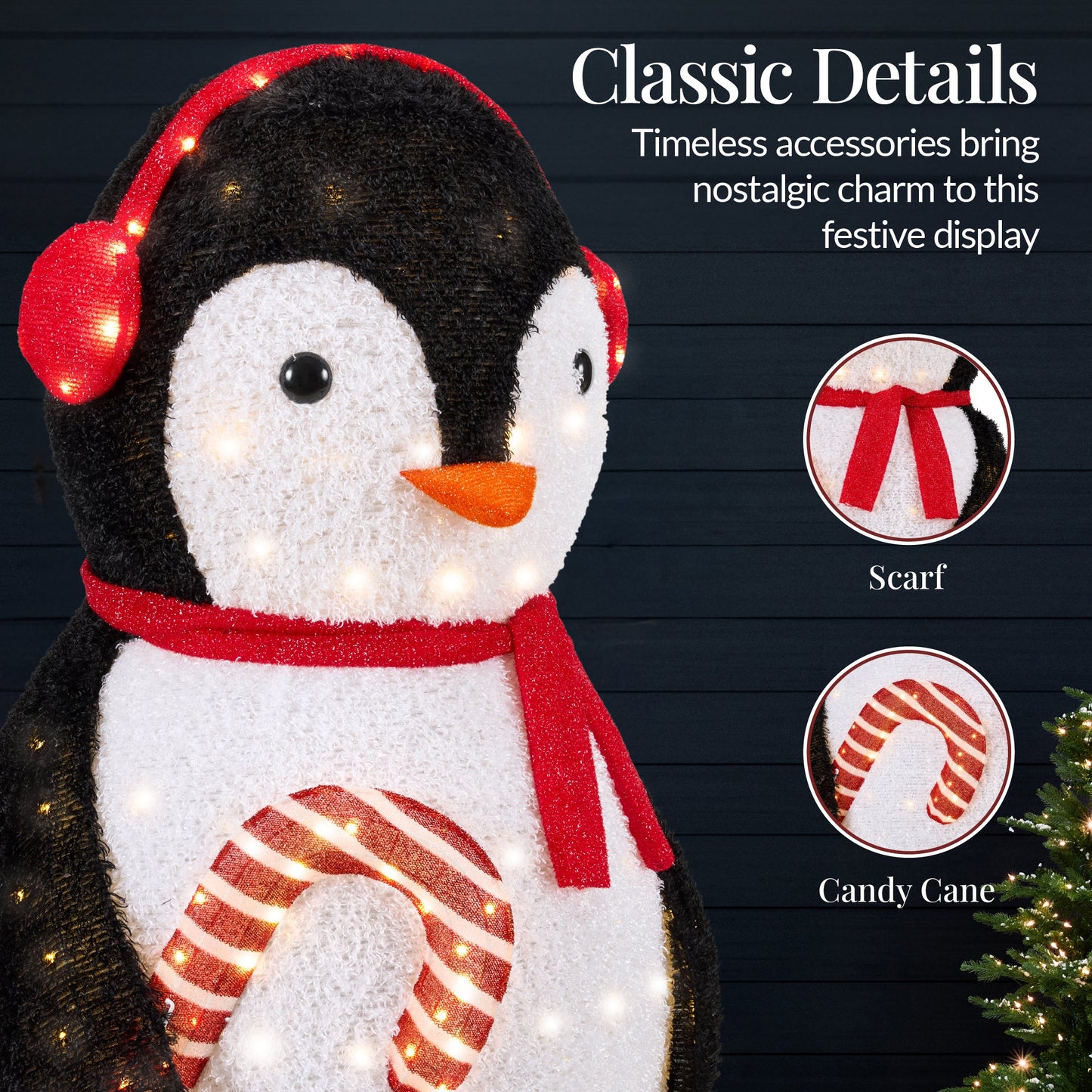 Lighted Pop-Up Penguin Outdoor Christmas Decoration w/ LED Lights