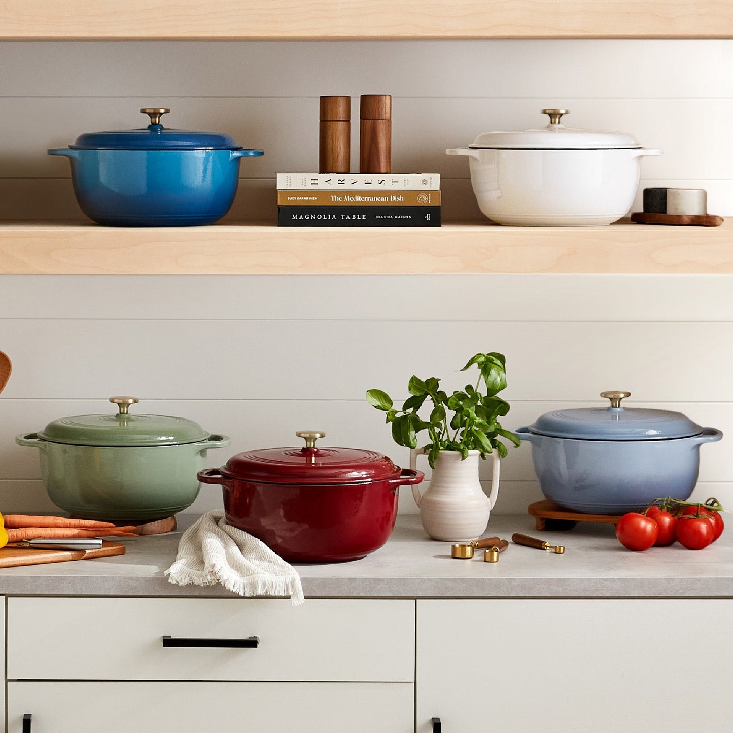 6-Piece Enameled Cast Iron Cookware Set