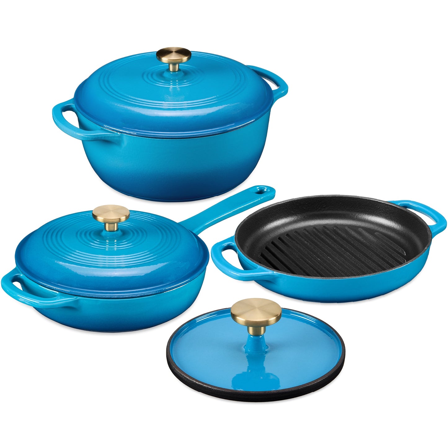6-Piece Enameled Cast Iron Cookware Set