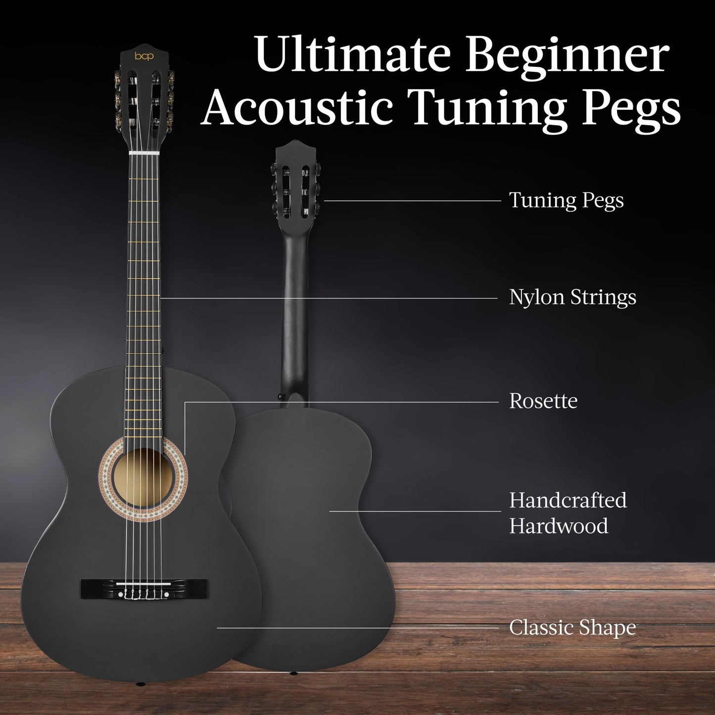 Kids Acoustic Guitar Beginner Starter Kit w/ Carrying Case - 30in