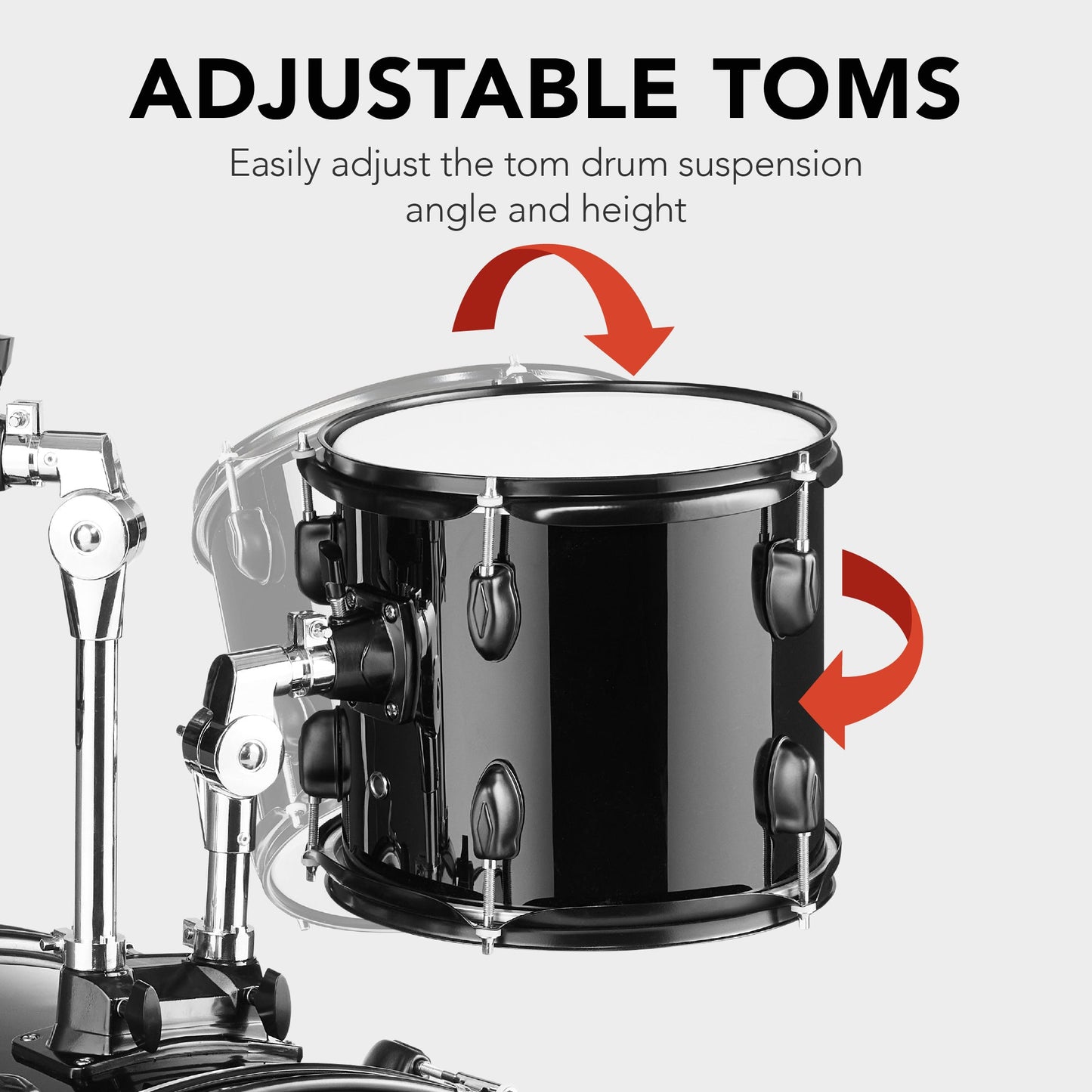 5-Piece Full Size Drum Set For Adults