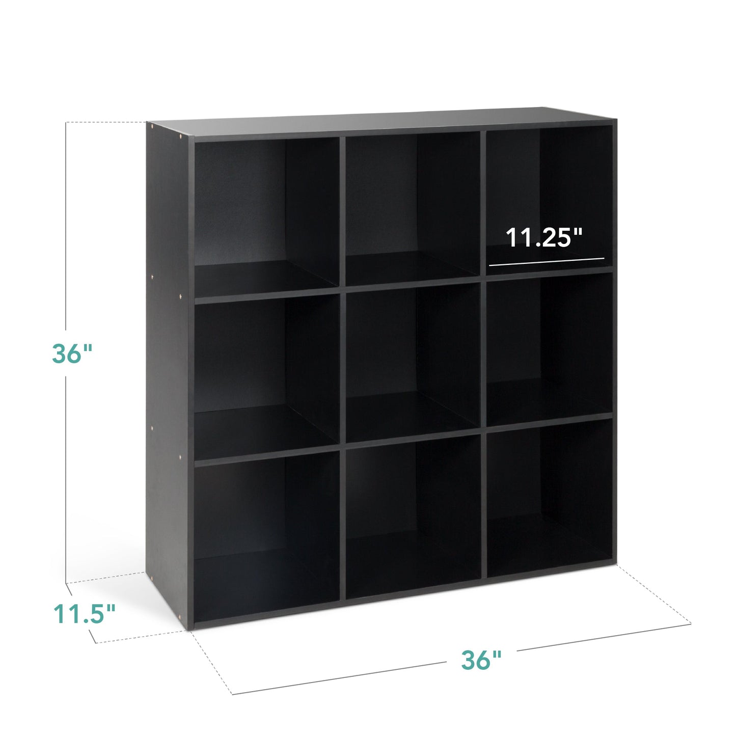 9-Cube Bookshelf Storage Display w/ 3 Removable Panels, Customizable Design