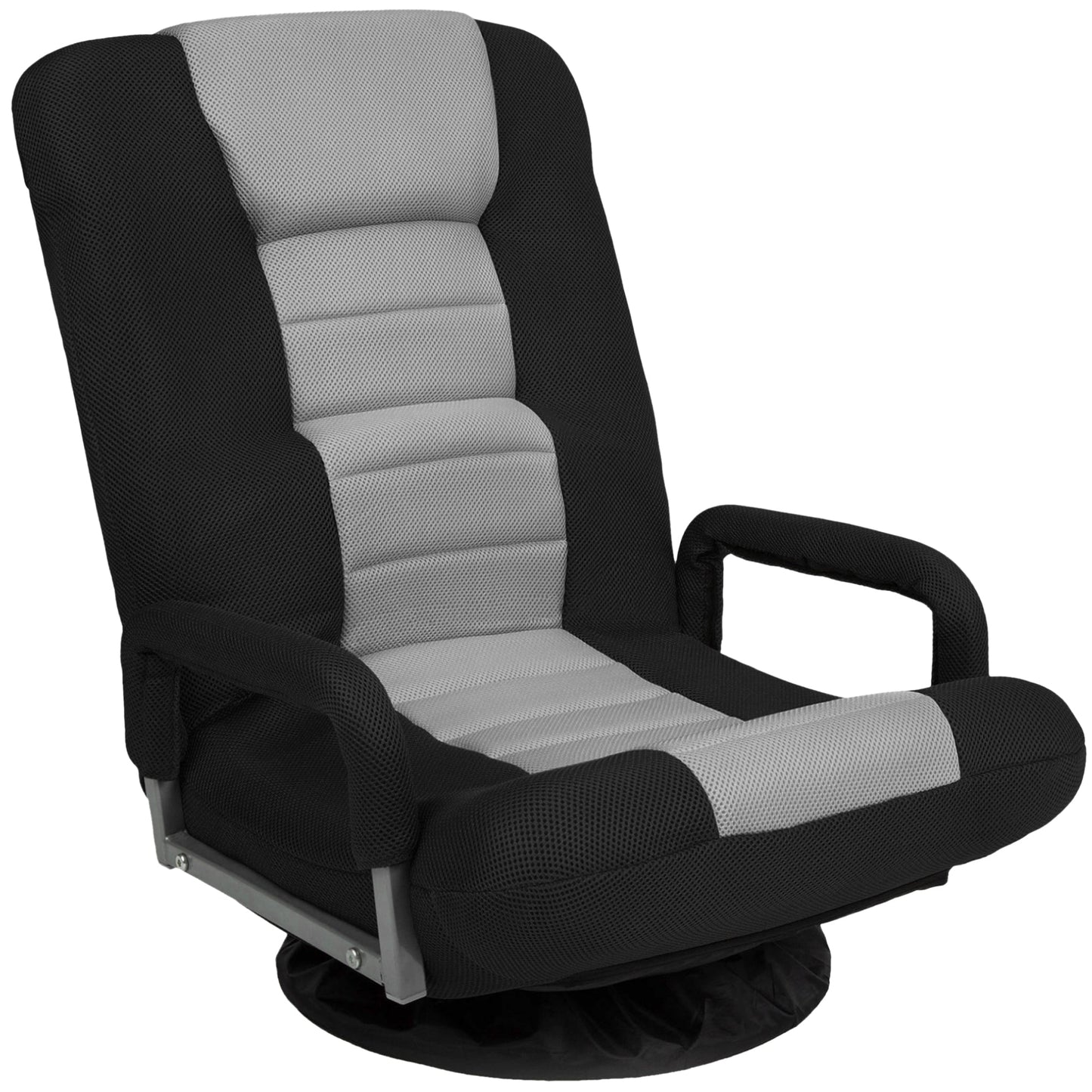 Gaming Floor Chair w/ 360-Degree Swivel, Armrest, Adjustable Backrest