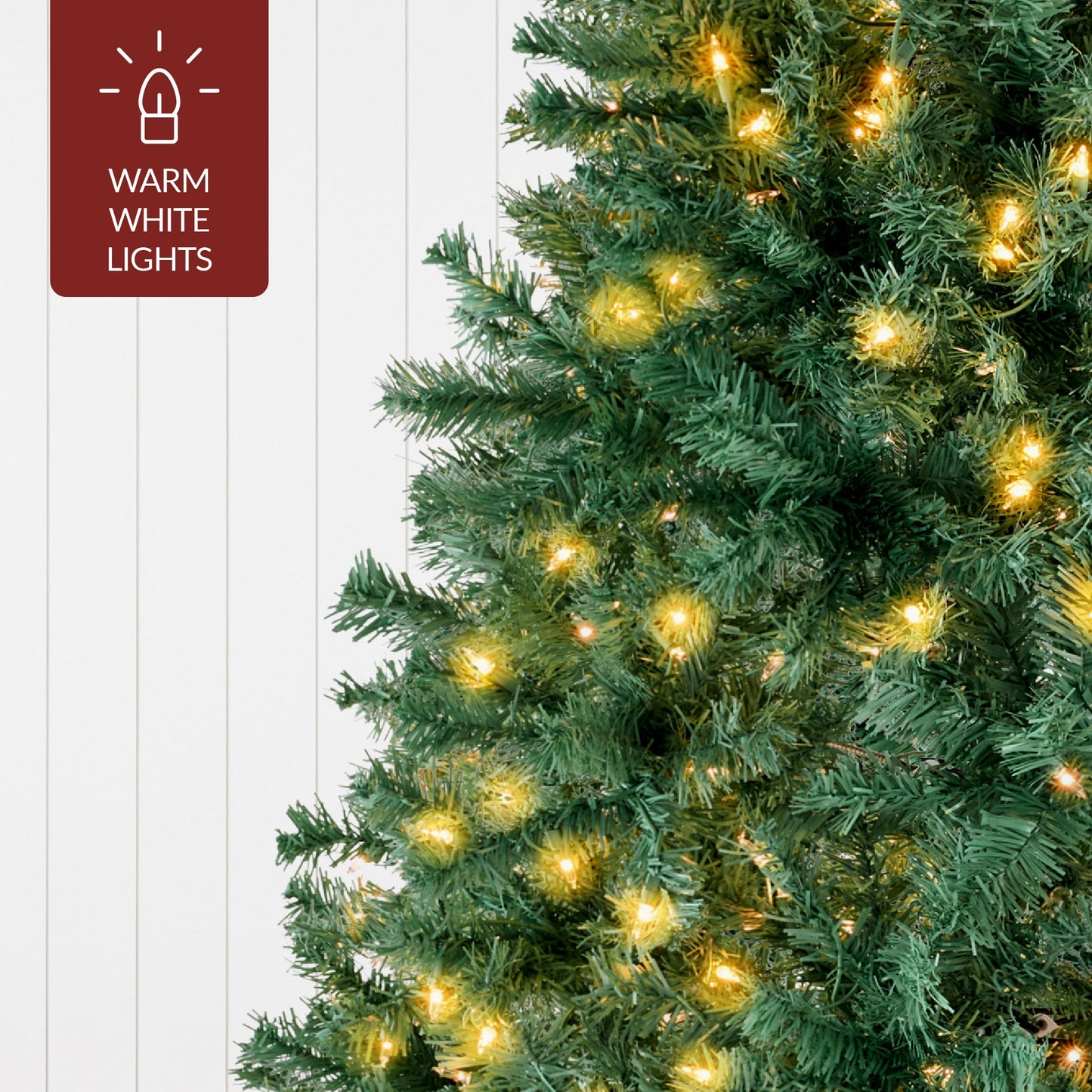 Premium Artificial Pre-Lit Pine Christmas Tree w/ 1,000 Tips, 250 Lights