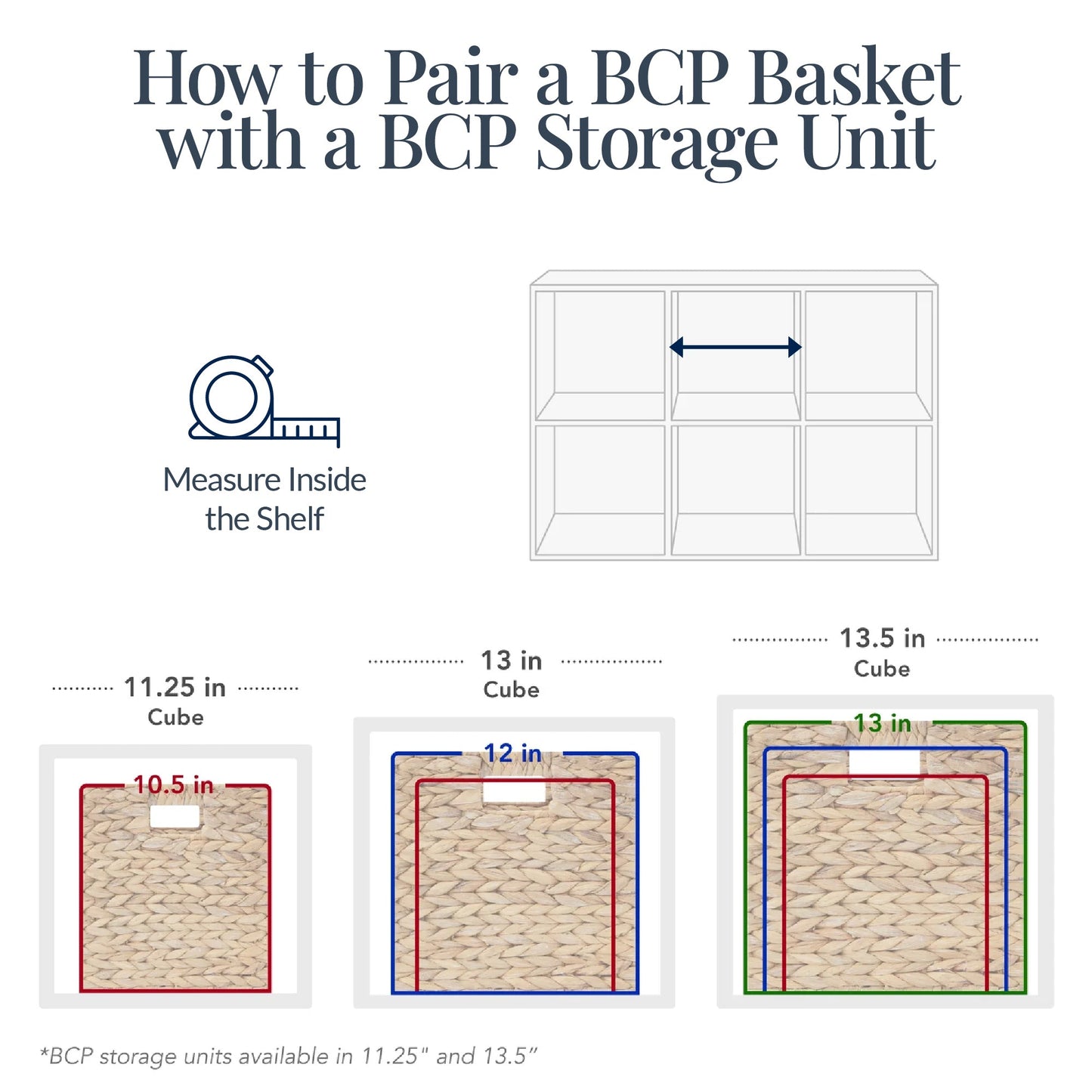 Set of 5 Collapsible Hyacinth Storage Baskets w/ Inserts - 12x12in