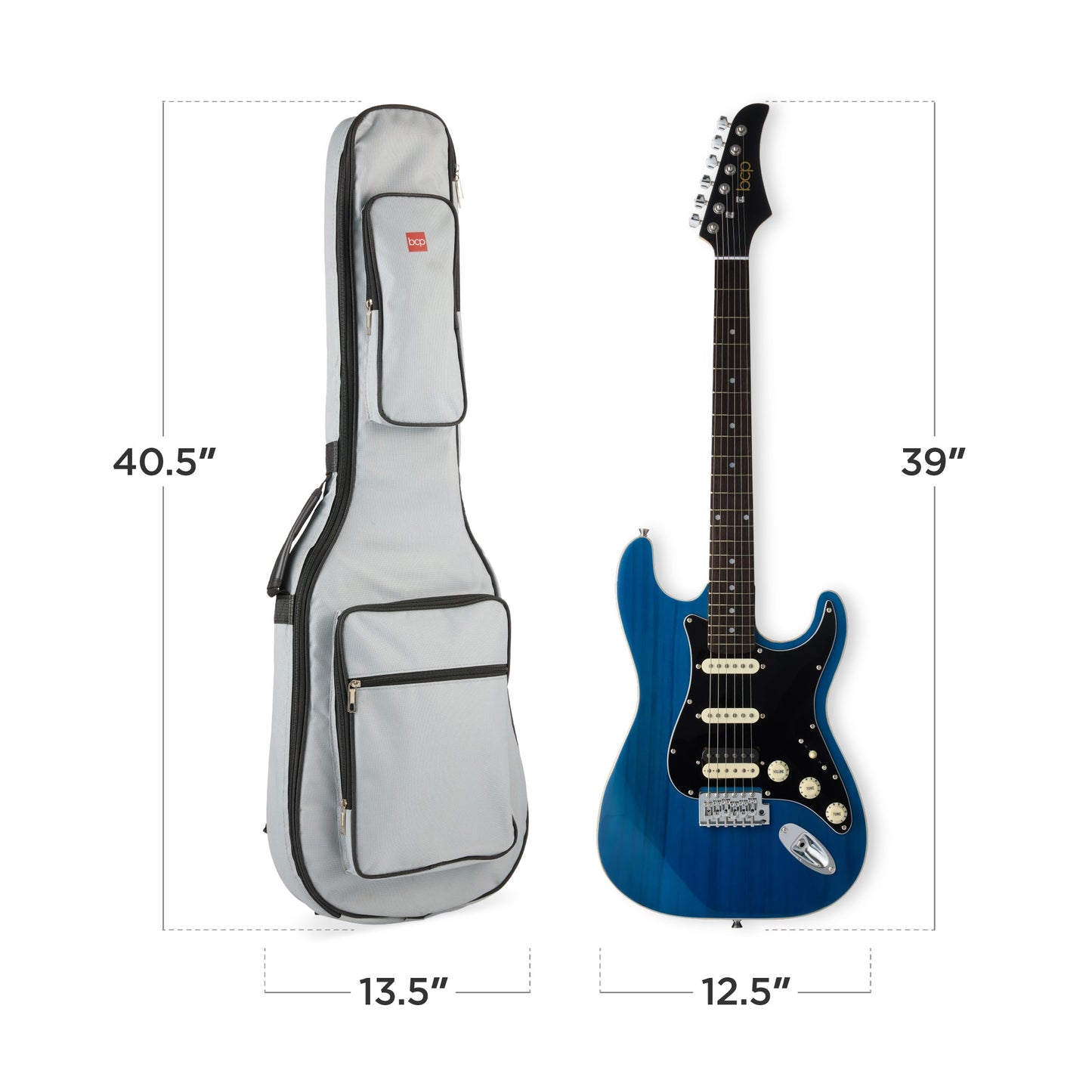 Beginner Electric Guitar Kit w/ Headphone Amp, Padded Gig Bag, Headphones