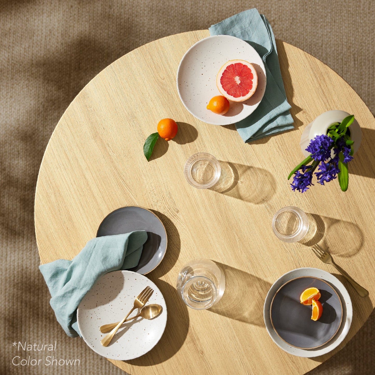 Round Dining Table w/Steel Legs