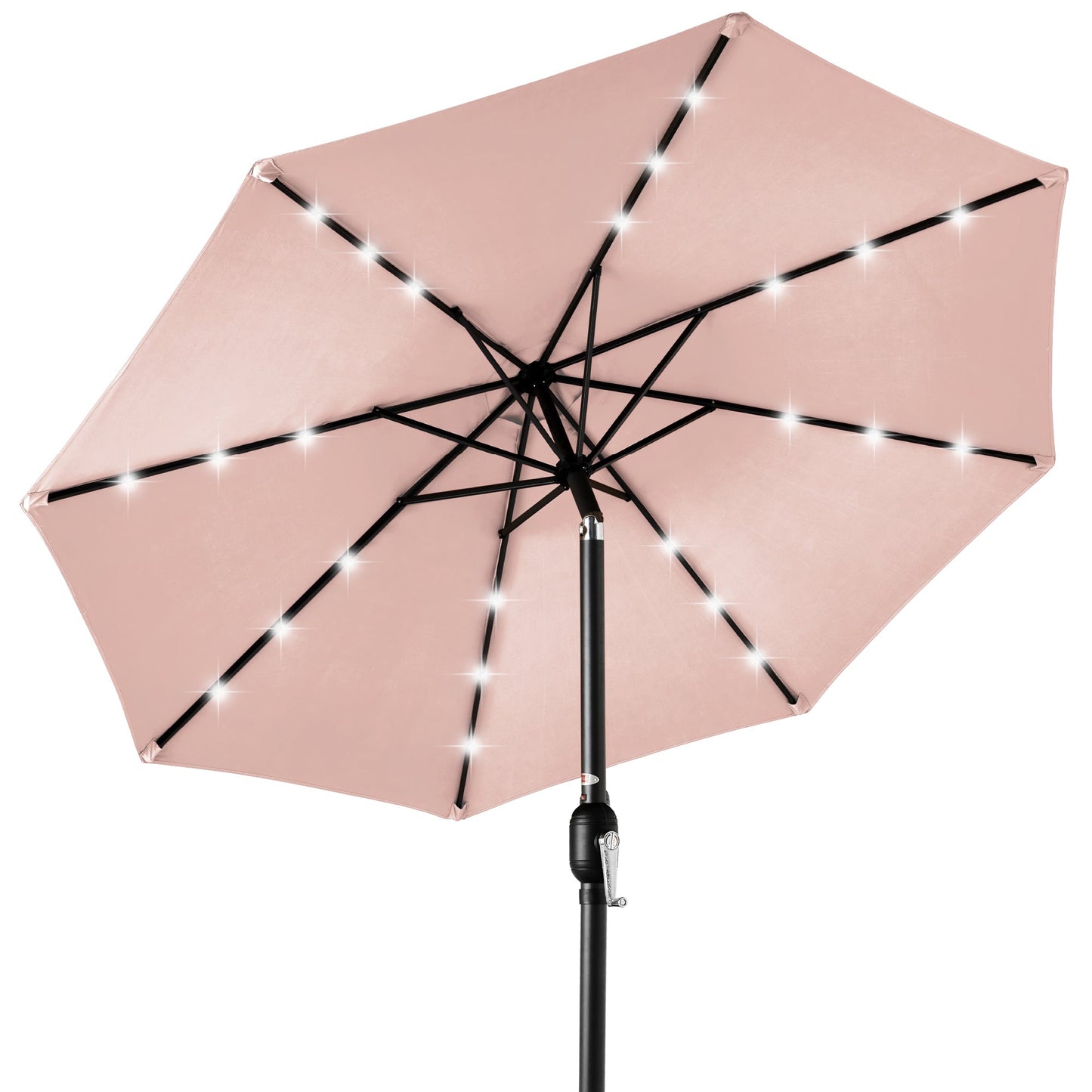 Solar LED Lighted Patio Umbrella w/ Tilt Adjustment, UV-Resistant - 10ft