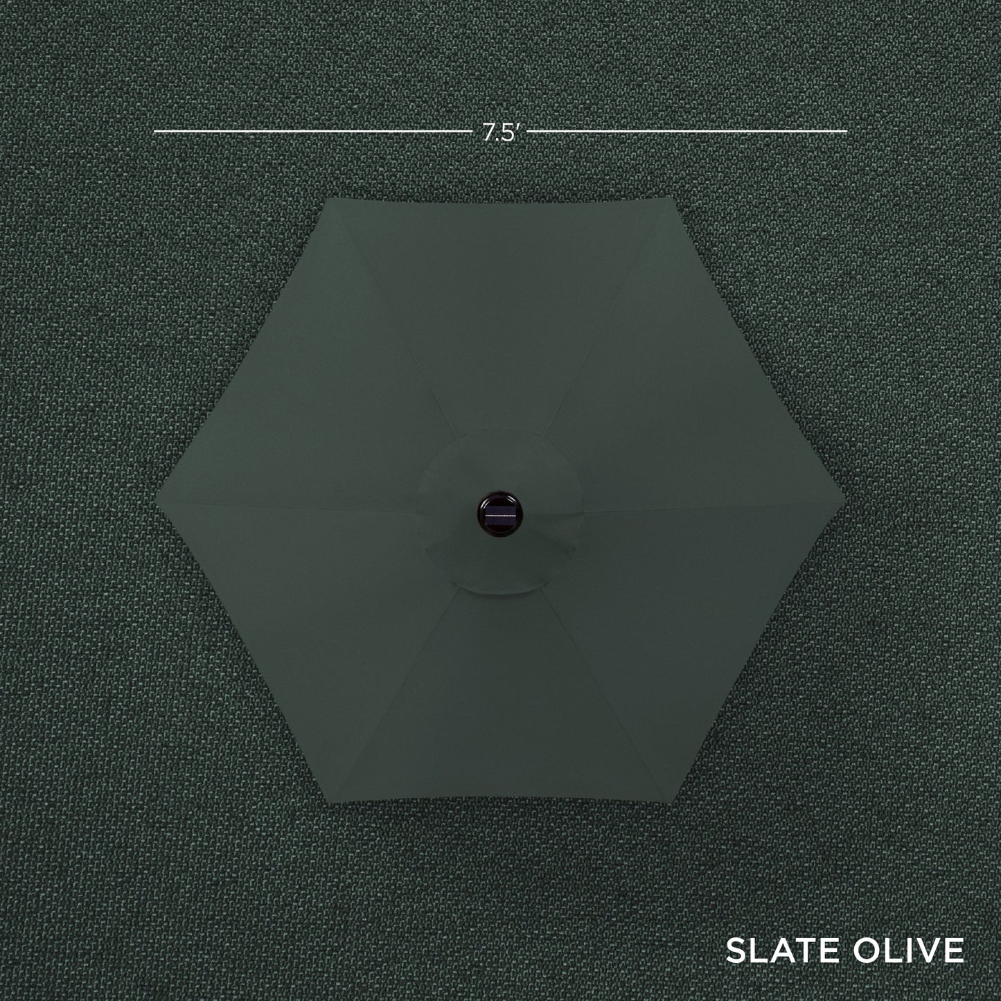 Outdoor Solar Patio Umbrella w/ Push Button Tilt, Crank Lift - 7.5ft