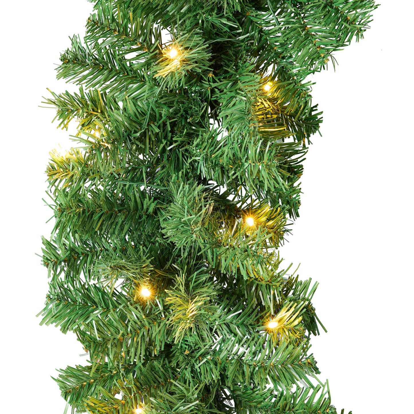 9ft Pre-Lit Christmas Garland w/ 50 Lights, Pine Cones, Berries