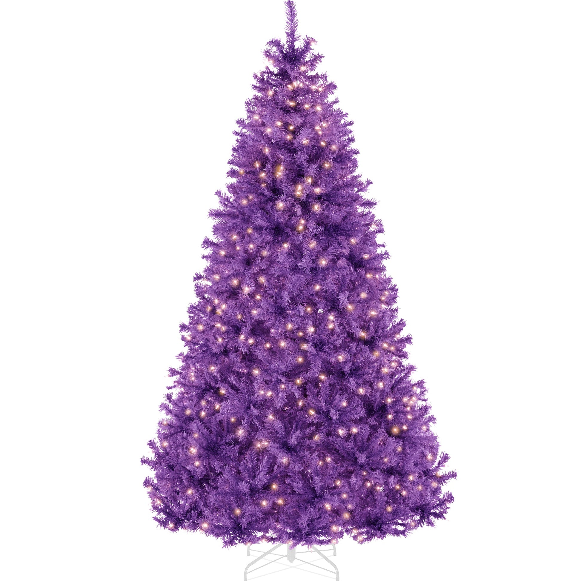 Pre-Lit Artificial Purple Christmas Tree w/ Incandescent Lights