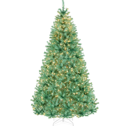 Pre-Lit Artificial Sage Green Christmas Tree w/ Incandescent Lights