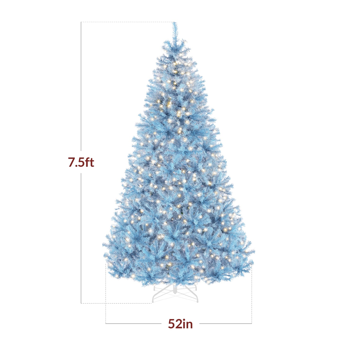 Pre-Lit Artificial Baby Blue Christmas Tree w/ Incandescent Lights