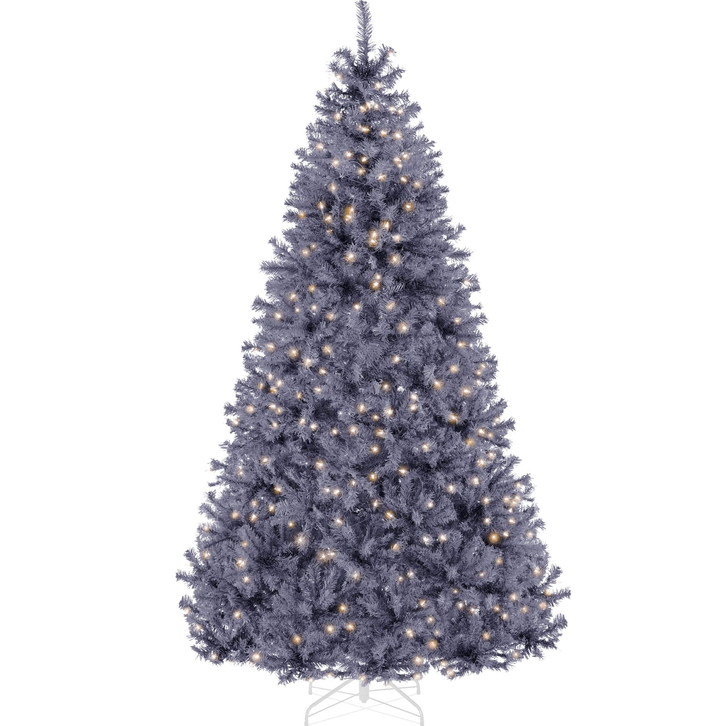 Pre-Lit Artificial Charcoal Gray Christmas Tree w/ Incandescent Lights