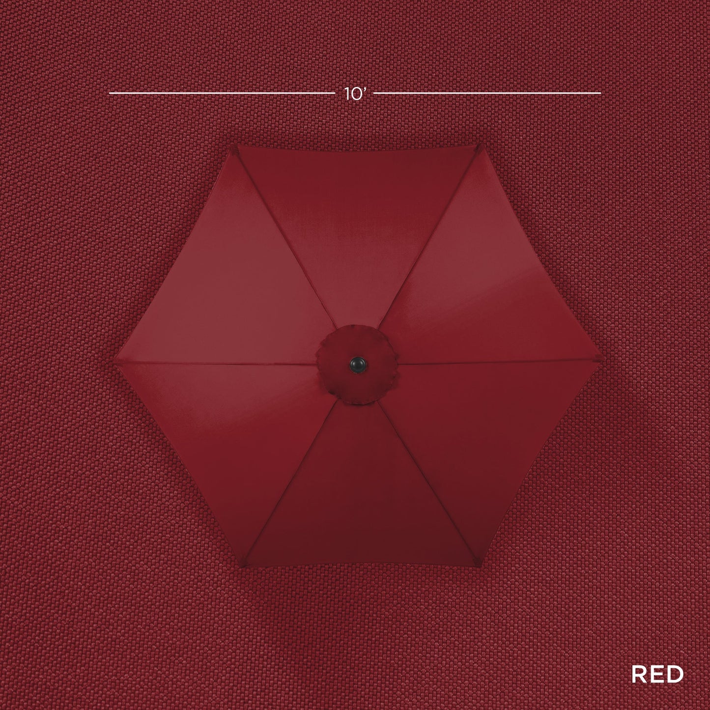 Outdoor Woodgrain Pattern Patio Umbrella Decoration w/ Tilt, Crank - 10ft