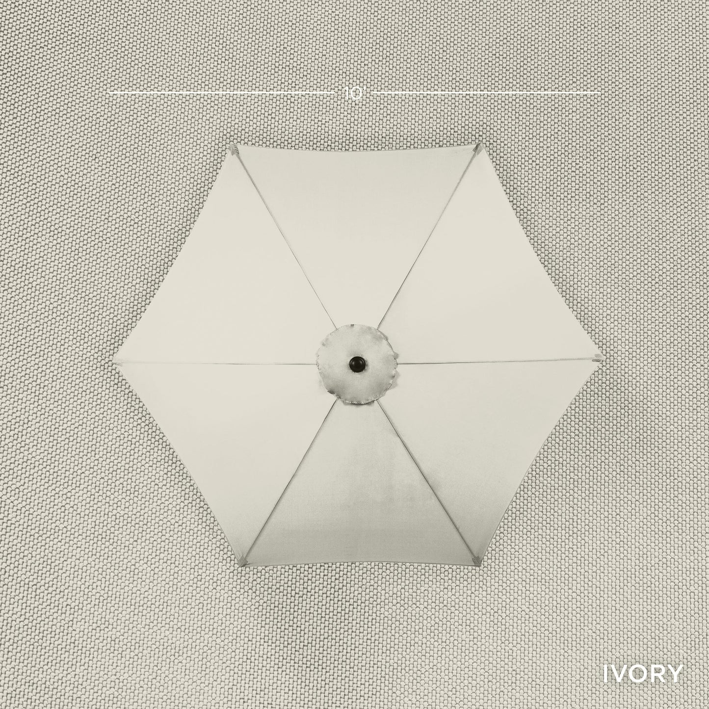 Outdoor Woodgrain Pattern Patio Umbrella Decoration w/ Tilt, Crank - 10ft