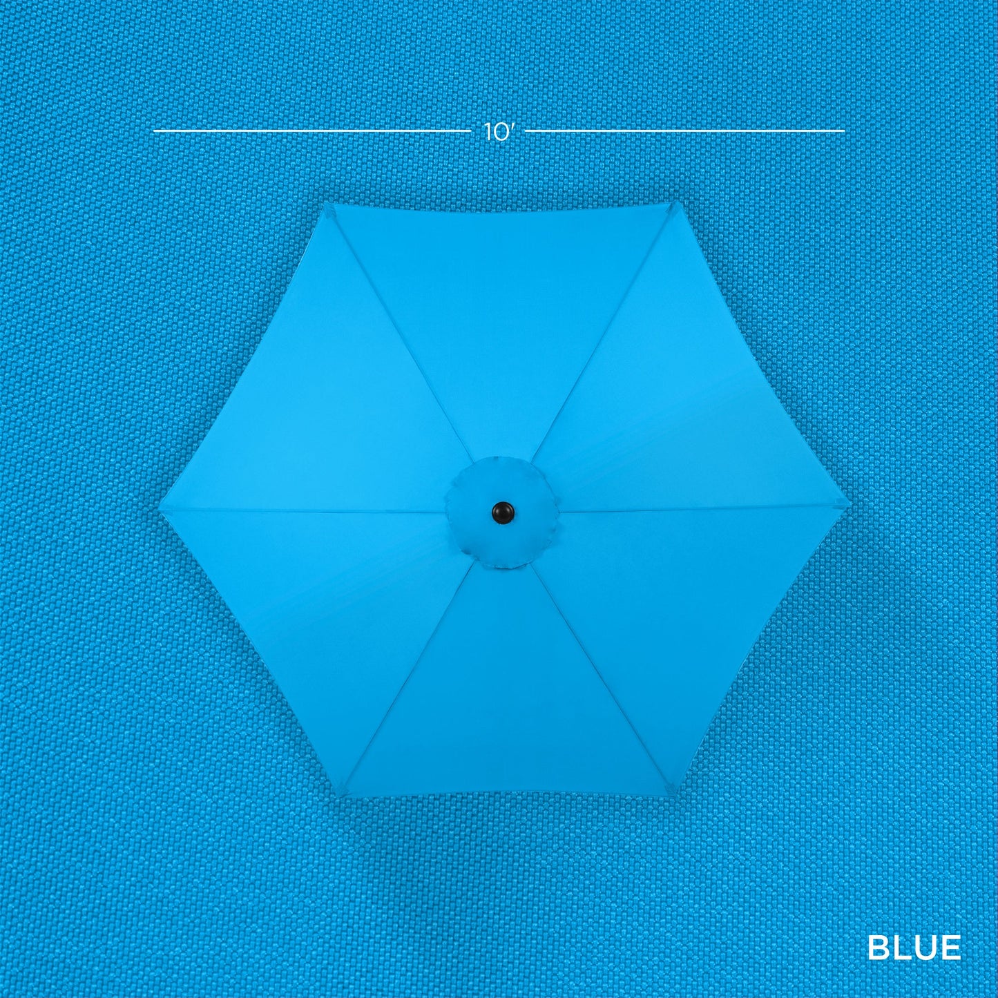 Outdoor Woodgrain Pattern Patio Umbrella Decoration w/ Tilt, Crank - 10ft