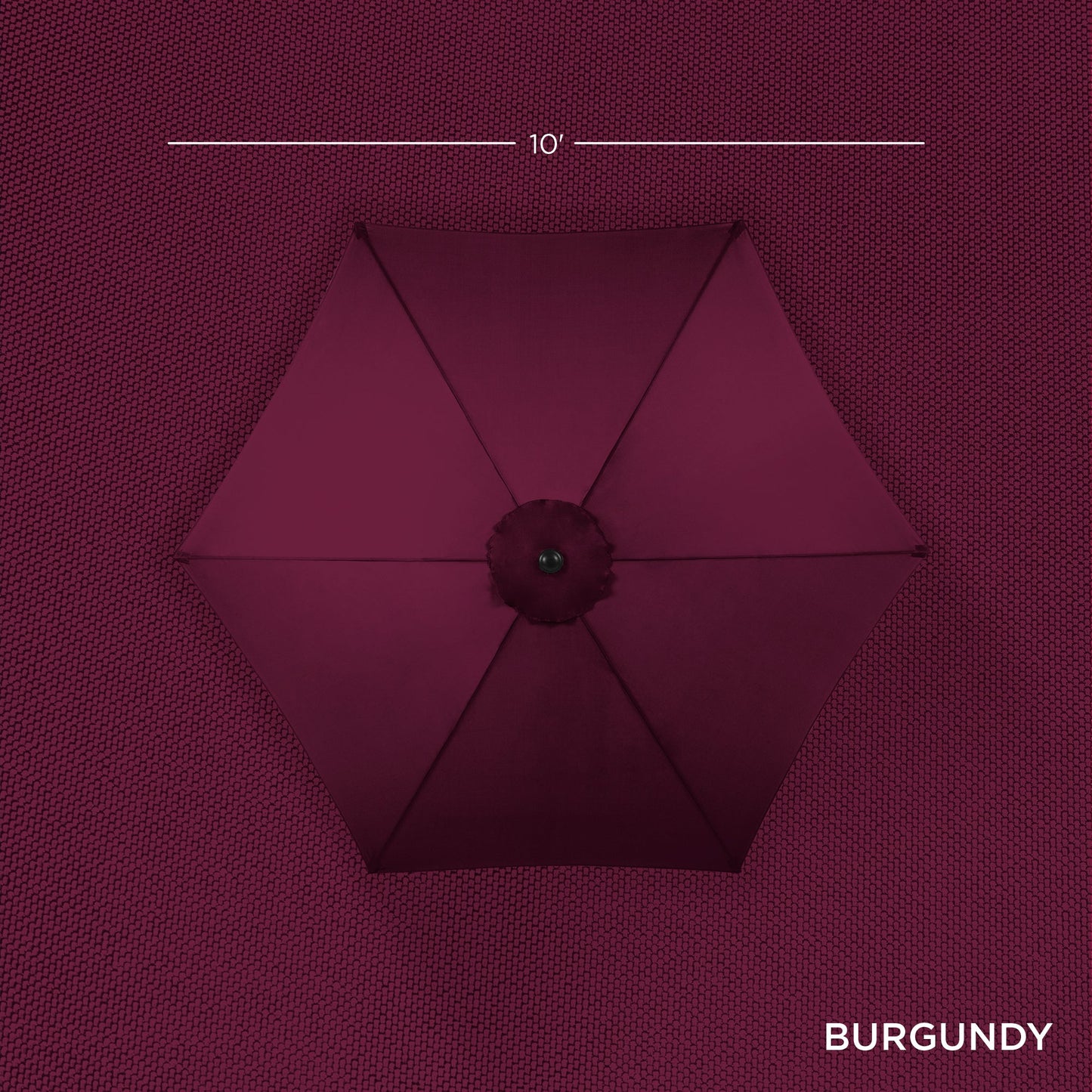 Outdoor Woodgrain Pattern Patio Umbrella Decoration w/ Tilt, Crank - 10ft