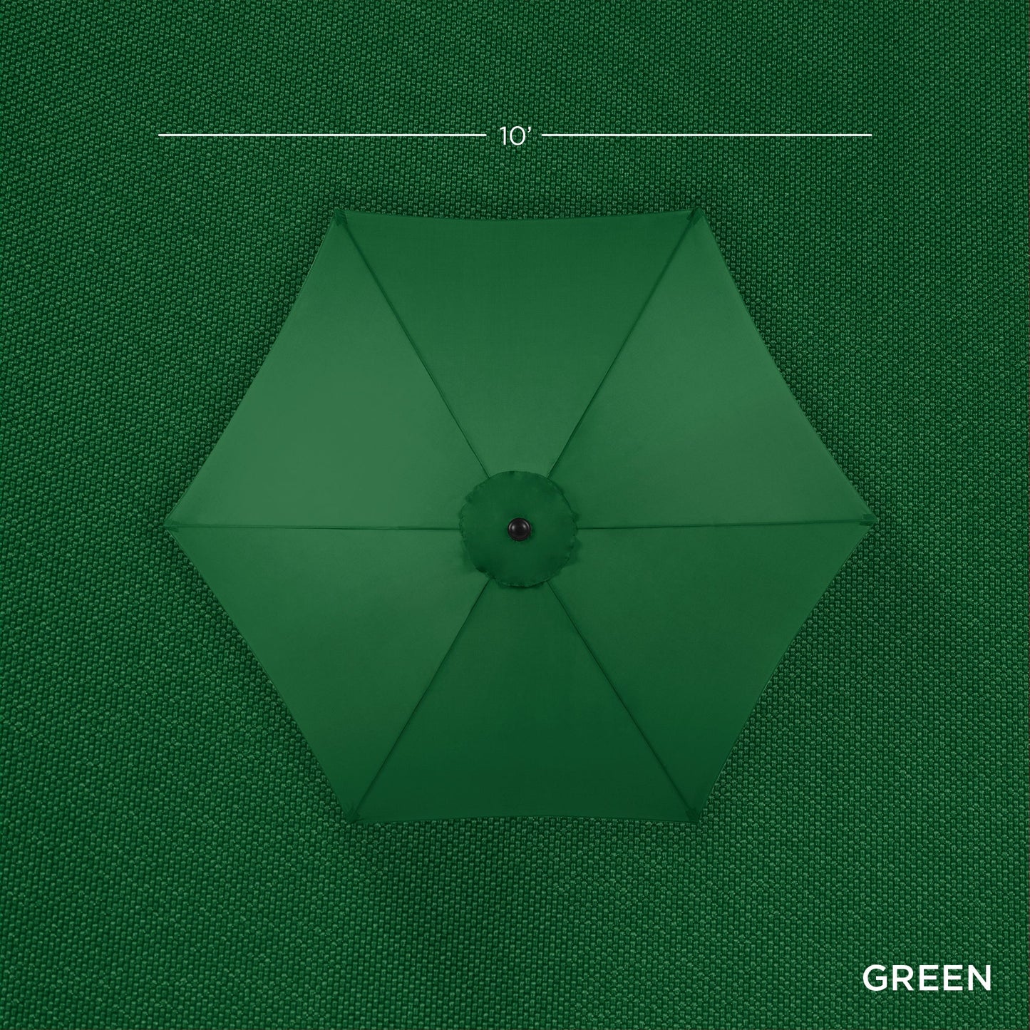 Outdoor Woodgrain Pattern Patio Umbrella Decoration w/ Tilt, Crank - 10ft