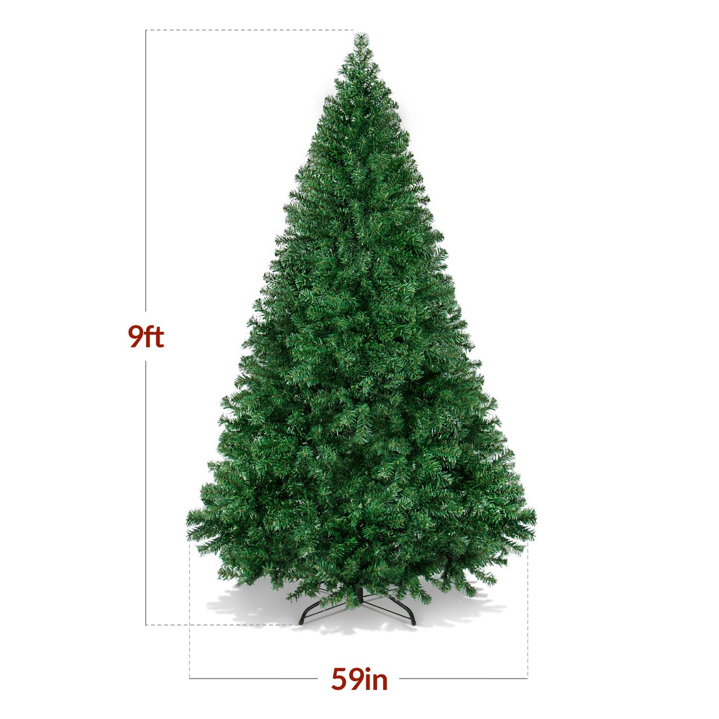 Artificial Green Christmas Tree, Unlit Pine Design w/Easy Assembly