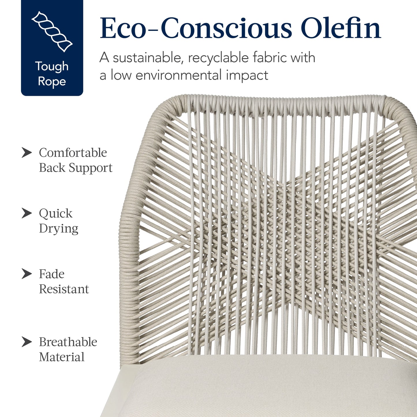 Set of 2 Indoor Outdoor Counter Height Bar Stools w/ All-Weather Rope