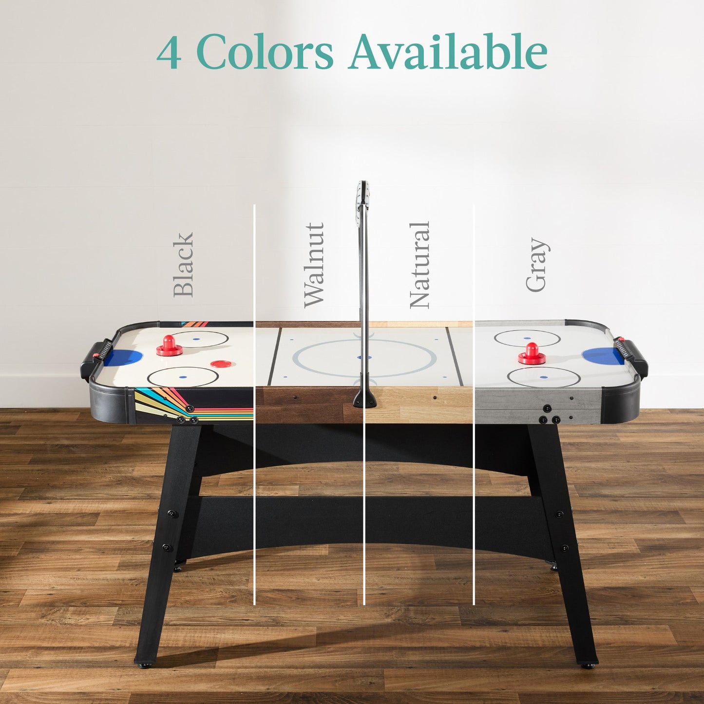 Air Hockey Game Table w/ LED Lights, Scoreboard, Powerful Motor - 54in