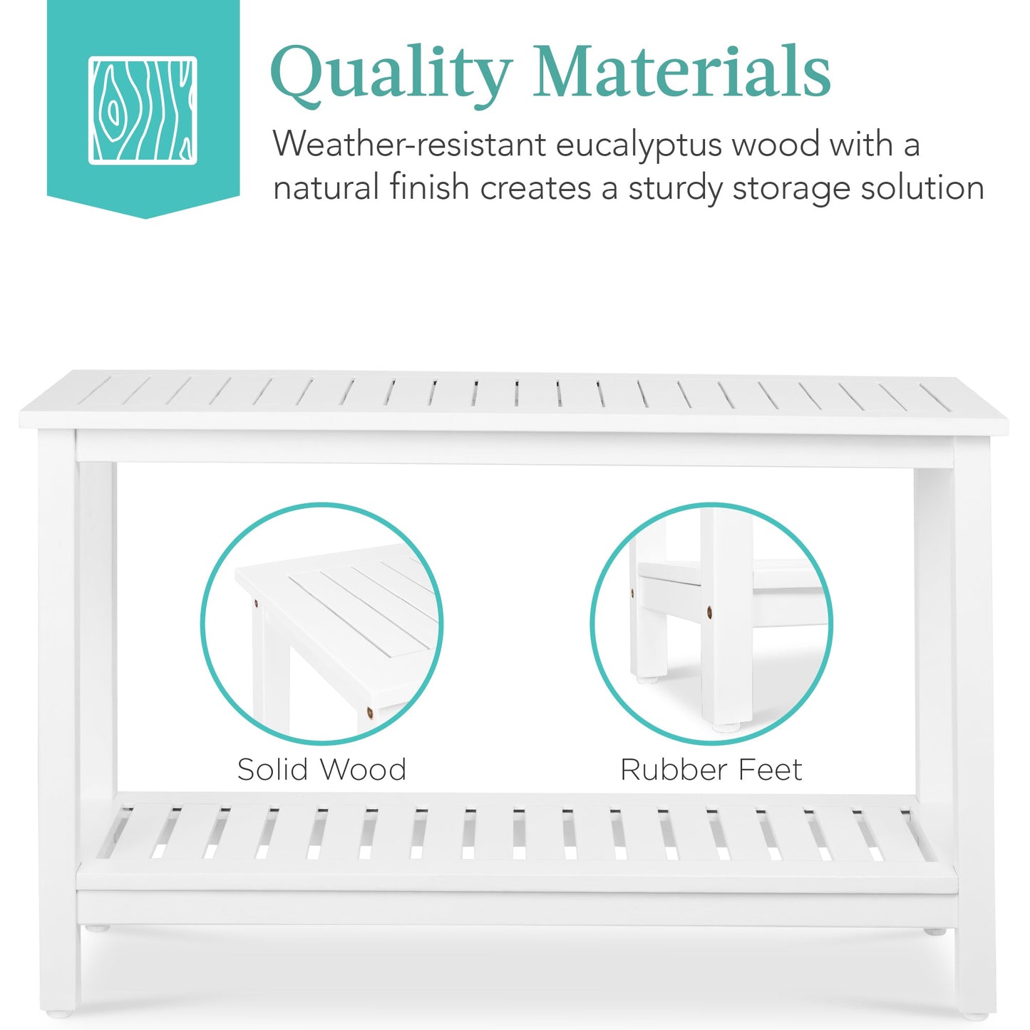 2-Shelf Wooden Console Table Storage Organizer w/ Natural Finish - 48in