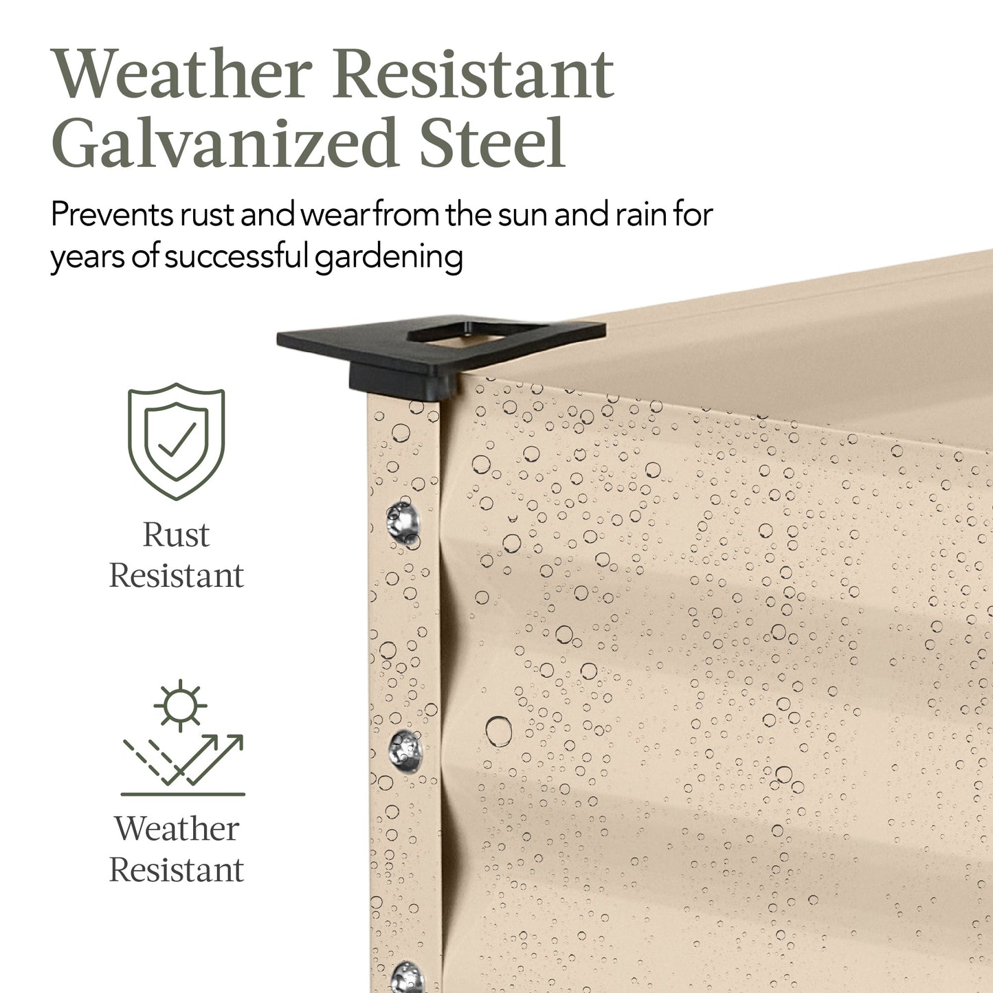 Elevated Galvanized Metal Garden Bed w/ Corner Protectors - 48x24x30in