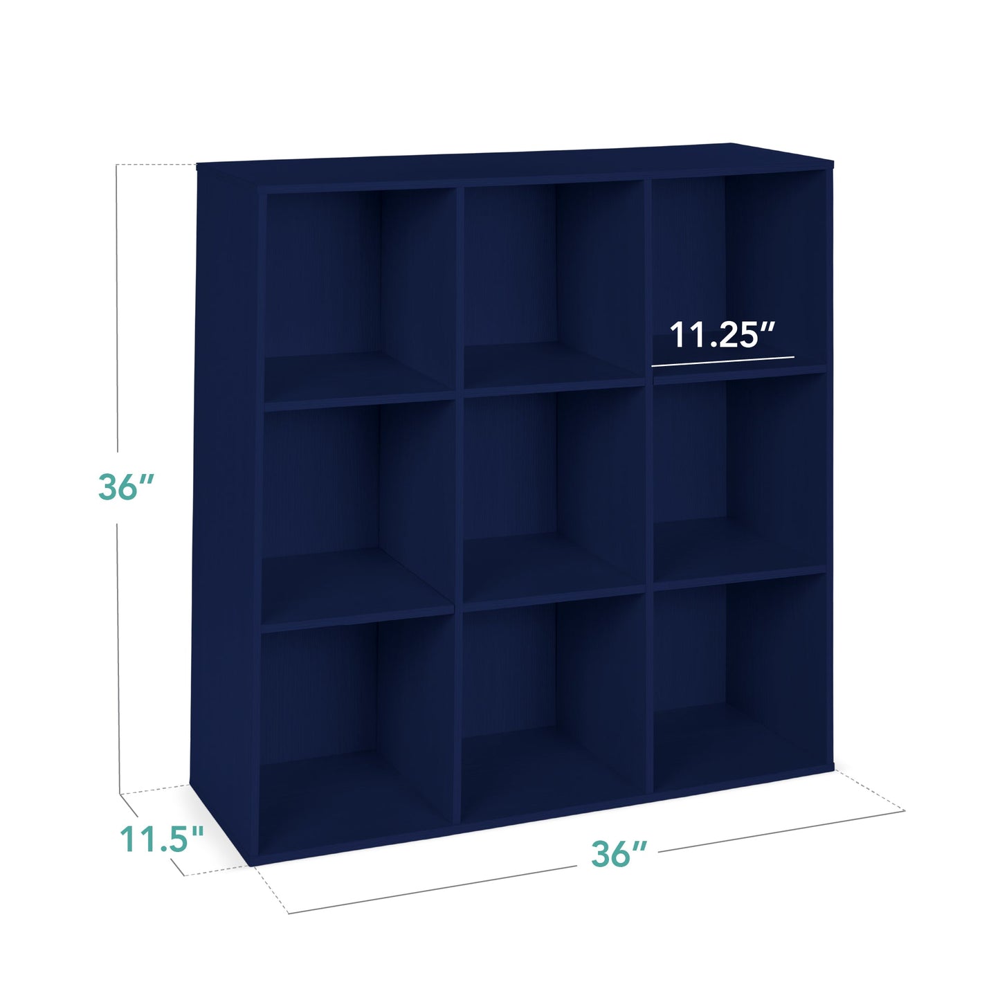 9-Cube Bookshelf Storage Display w/ 3 Removable Panels, Customizable Design