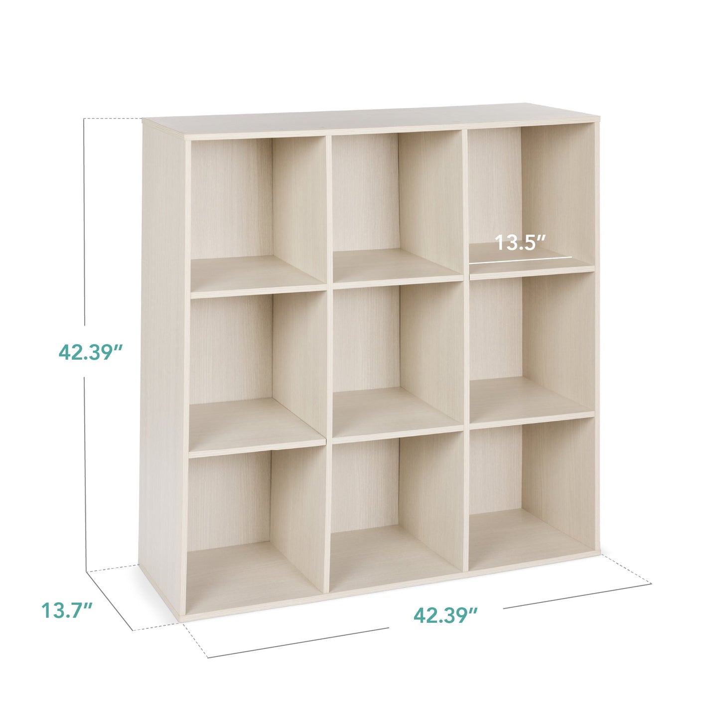 9-Cube Bookshelf, 13.5in Storage Display w/ Removable Panels, Customizable