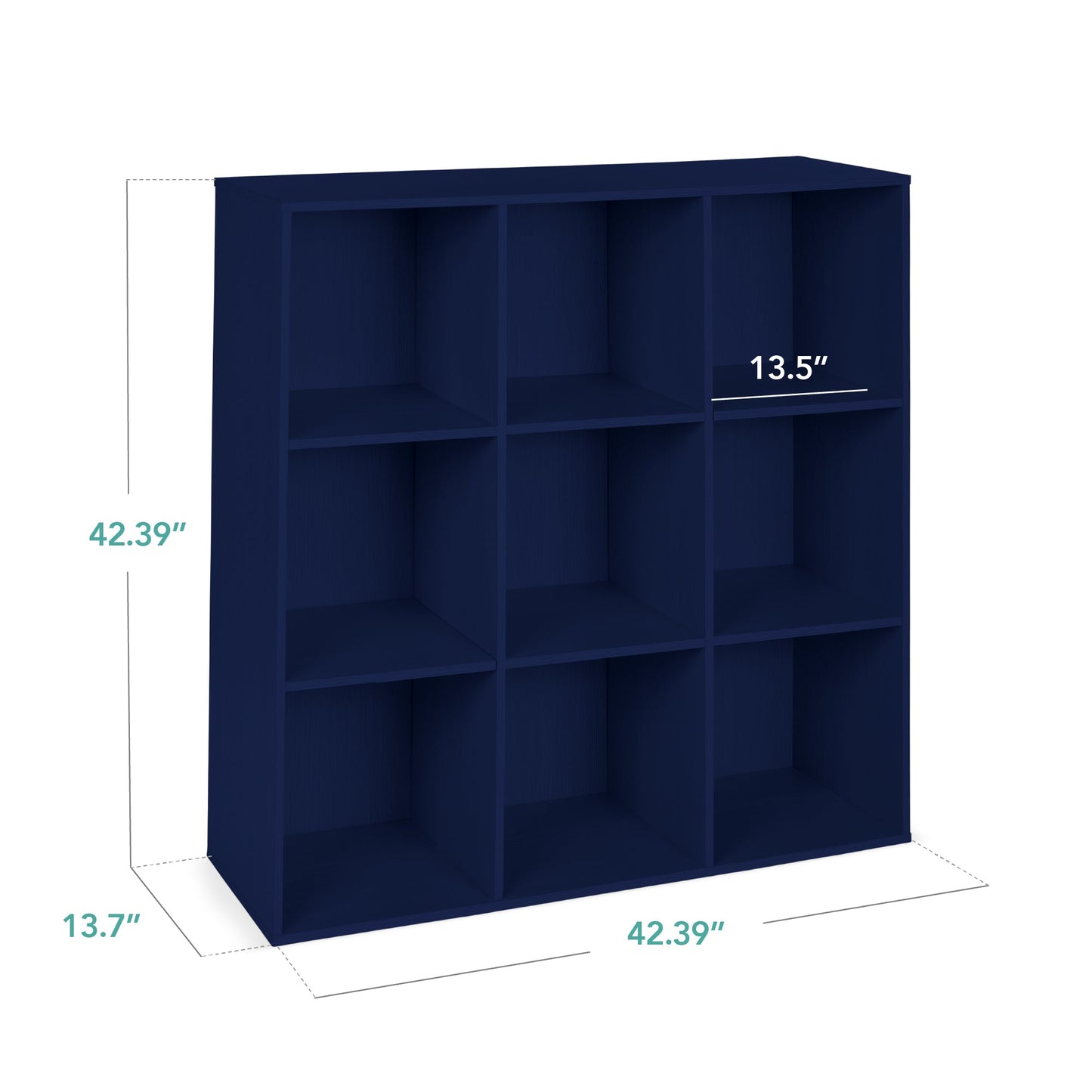 9-Cube Bookshelf, 13.5in Storage Display w/ Removable Panels, Customizable