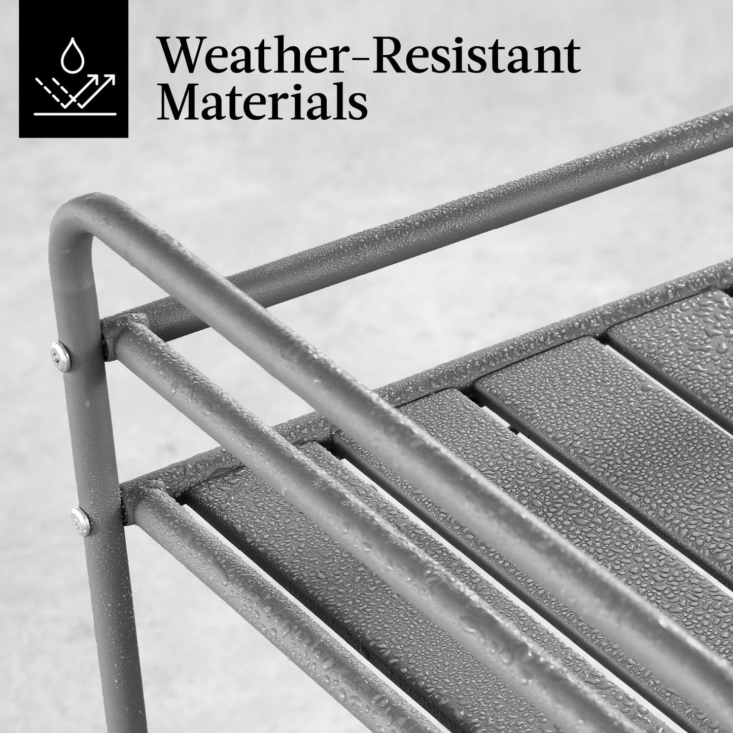 2-Tier Rolling Bar Cart Indoor/Outdoor w/ Shelves, Wine Rack, Locking Wheels