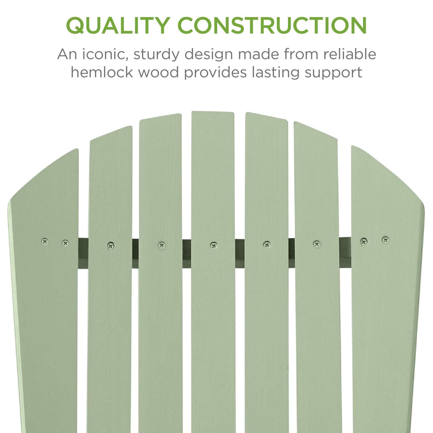 Folding Wooden Adirondack Chair, Accent Furniture w/ Natural Woodgrain