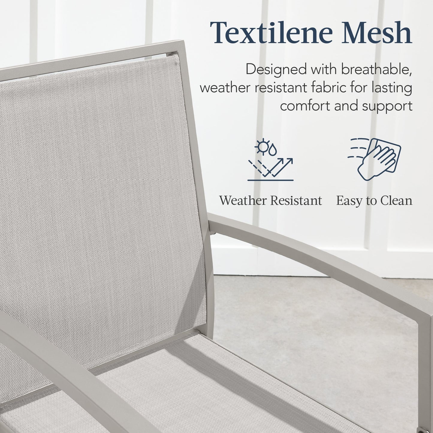 Set of 2 Outdoor Barstools, Patio Chairs w/ Footrests, All-Weather Mesh