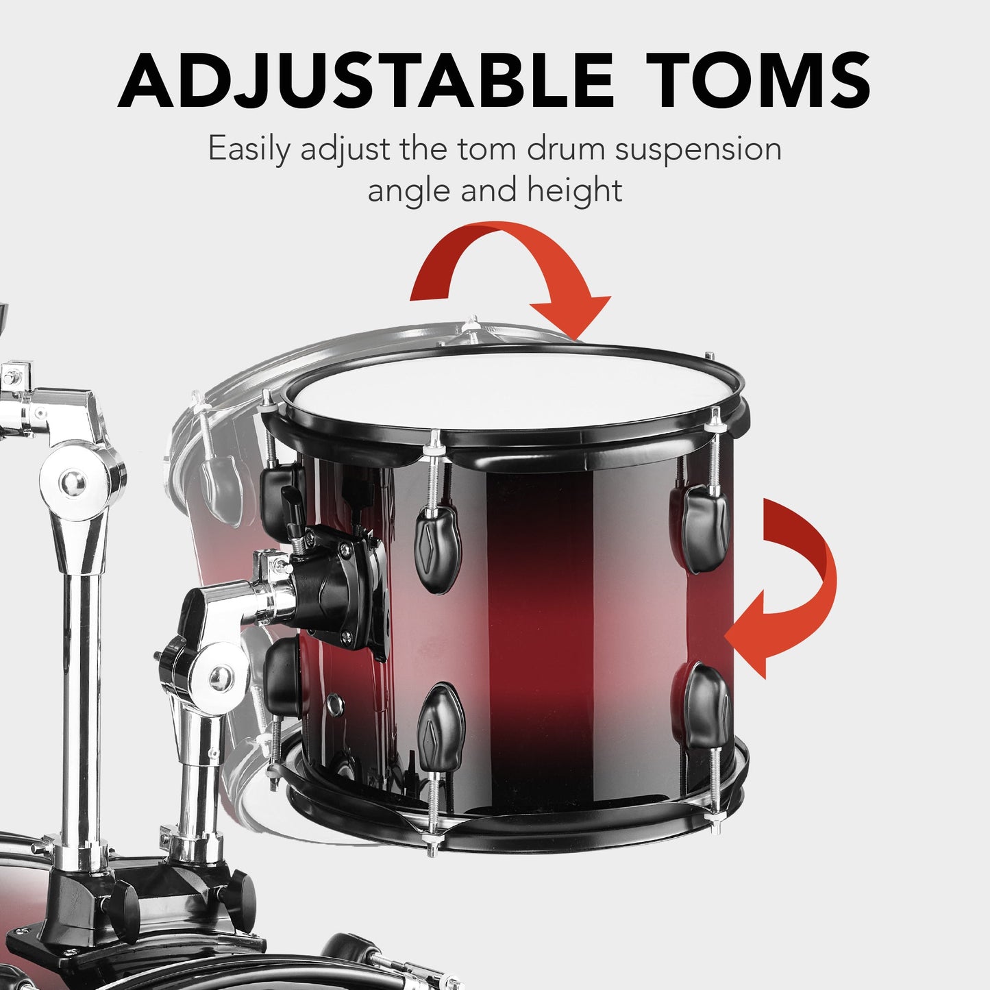 5-Piece Full Size Drum Set For Adults